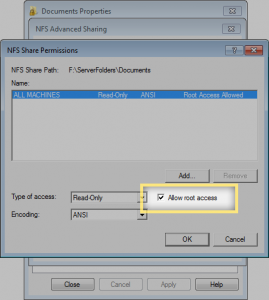 NFS Share - Permissions