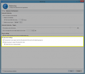 File Placement Settings