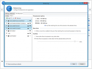 File Placement Multiselect